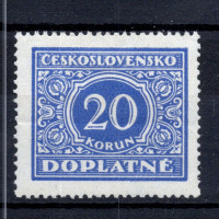 Známka ČSR, Pof.DL66*, 20 Kč Známka ČSR, Pof.DL66*, 20 Kč