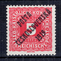 Známka ČSR, Pof.72*, I. typ, 5h Známka ČSR, Pof.72*, I. typ, 5h