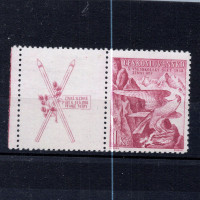 Známka s kupóny ČSR, Pof.332**, 1 Kč