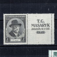 Známka s kupóny ČSR, Pof.325**, 2 Kč