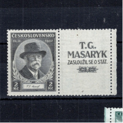 Briefmarke mit Ziefeldern Tschechoslowakei, Pof.325 (Pof. 325)**, 2 Kč
