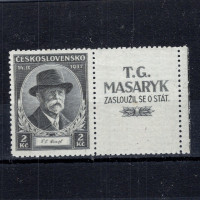 Známka s kupóny ČSR, Pof.325**, 2 Kč