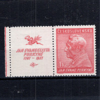 Známka s kupóny ČSR, Pof.323**, 1 Kč