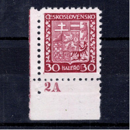 Briefmarken mit Kennzeichen Tschechoslowakei, Pof.252 (Pof. 252)**, 30h
