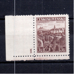 Briefmarken mit Kennzeichen Tschechoslowakei, Pof.309 (Pof. 309)**, 3 Kč