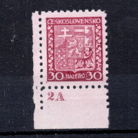 Známka s DČ ČSR, Pof.252**, 30h