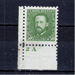 Selo com número de chapa Tchecoslováquia, Pof.275 (Pof. 275), MH, 50h