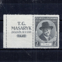 Známka s kupóny ČSR, Pof.325*, 2 Kč