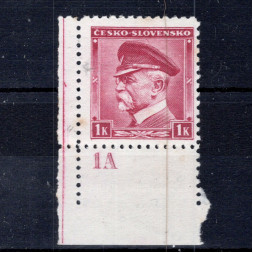 Selo com número de chapa Tchecoslováquia, Pof.352 (Pof. 352), MH, 1 K