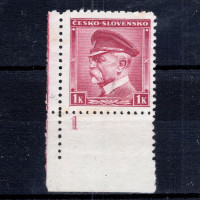 Známka s DČ ČSR, Pof.352*, 1 K