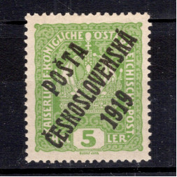 Briefmarke Tschechoslowakie, Pof.34 (Mi. 41)*, 5h
