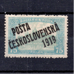 Sello Checoslovaquia, Pof.112 (Mi. 131), MH, 75f