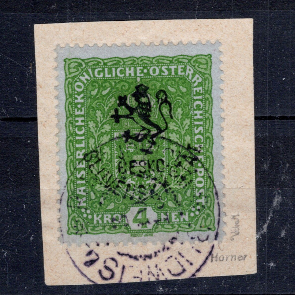 Abschnitt Tschechoslowakie, Pof.RV102 (Mi. LR98)#, 4 kr