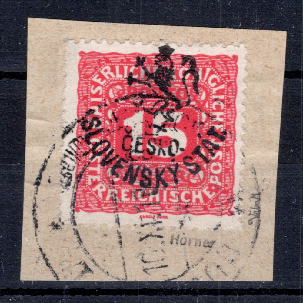 Výstřižek ČSR, Pof.RV110#, Hornerův přetisk, zk. Vrba