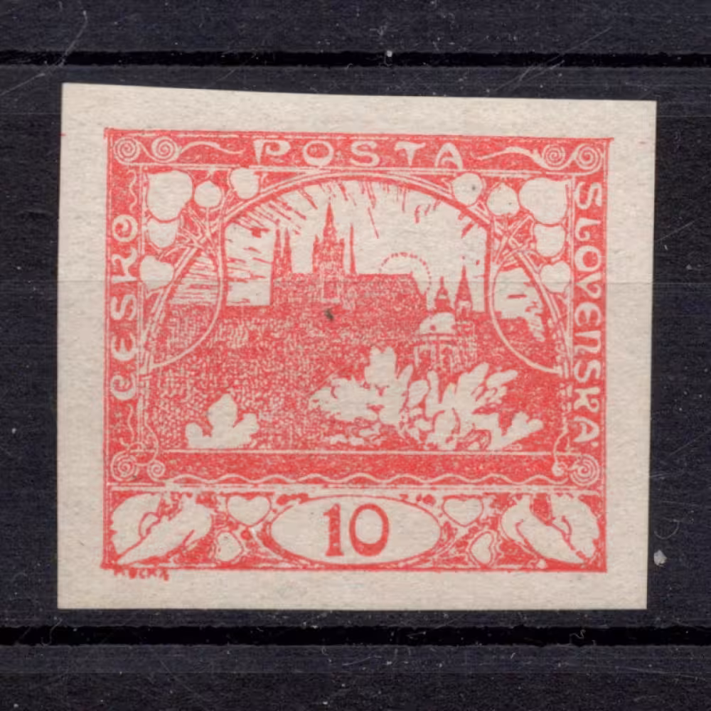 Stamp Czechoslovakia, Pof.5 (Mi. 3), MH, 10h