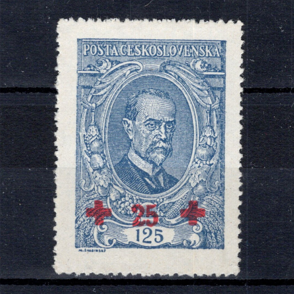 Stamp Czechoslovakia, Pof.172 (Mi. 198), MH, 125+25h