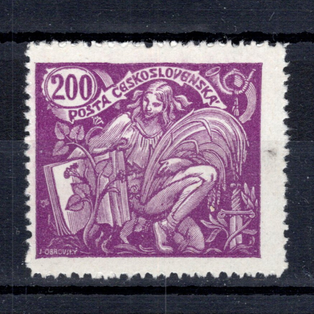Selo Tchecoslováquia, Pof.165 (Mi. 184), MH, 200h