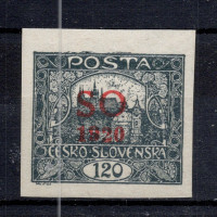 Selo Tchecoslováquia, Pof.SO18 (Mi. 20), MH, 120h