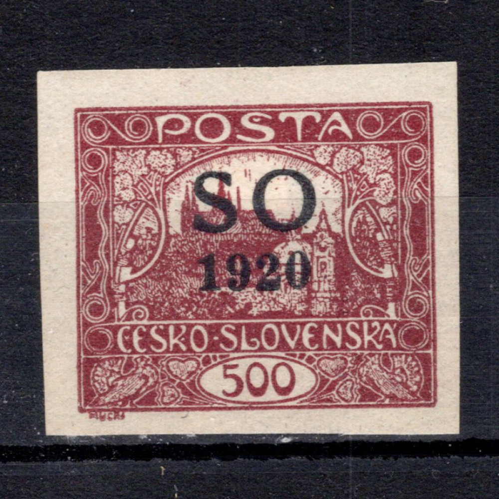 Sello Checoslovaquia, Pof.SO22a (Mi. 24Ab), MH, 500h