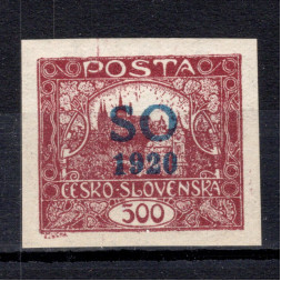 Sello Checoslovaquia, Pof.SO22 (Mi. 24), MH, 500h