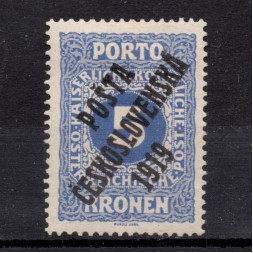 Sello Checoslovaquia, Pof.81 (Mi. 90), MH, 5K