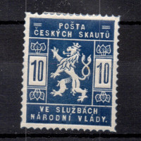 Známka ČSR, Pof.SK1*, zk. Vrba, 10h