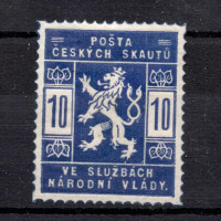 Známka ČSR, Pof.SK1*, zk. Vrba, 10h