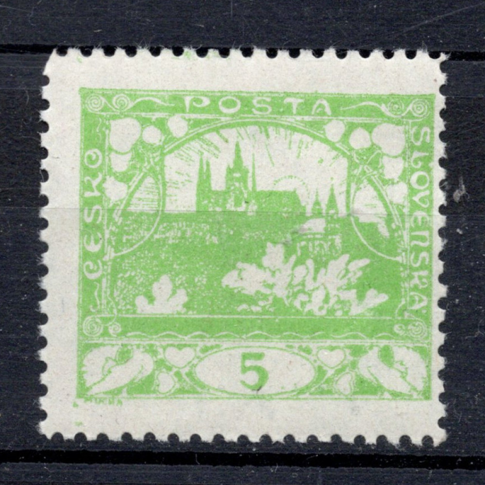 Sello Checoslovaquia, Pof.3D (Mi. 2A), MH, 5h