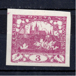 Briefmarke Tschechoslowakie, Pof.2 (Mi. 1)*, 3h