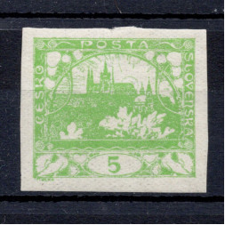 Sello Checoslovaquia, Pof.3 (Mi. 2), MH, 5h
