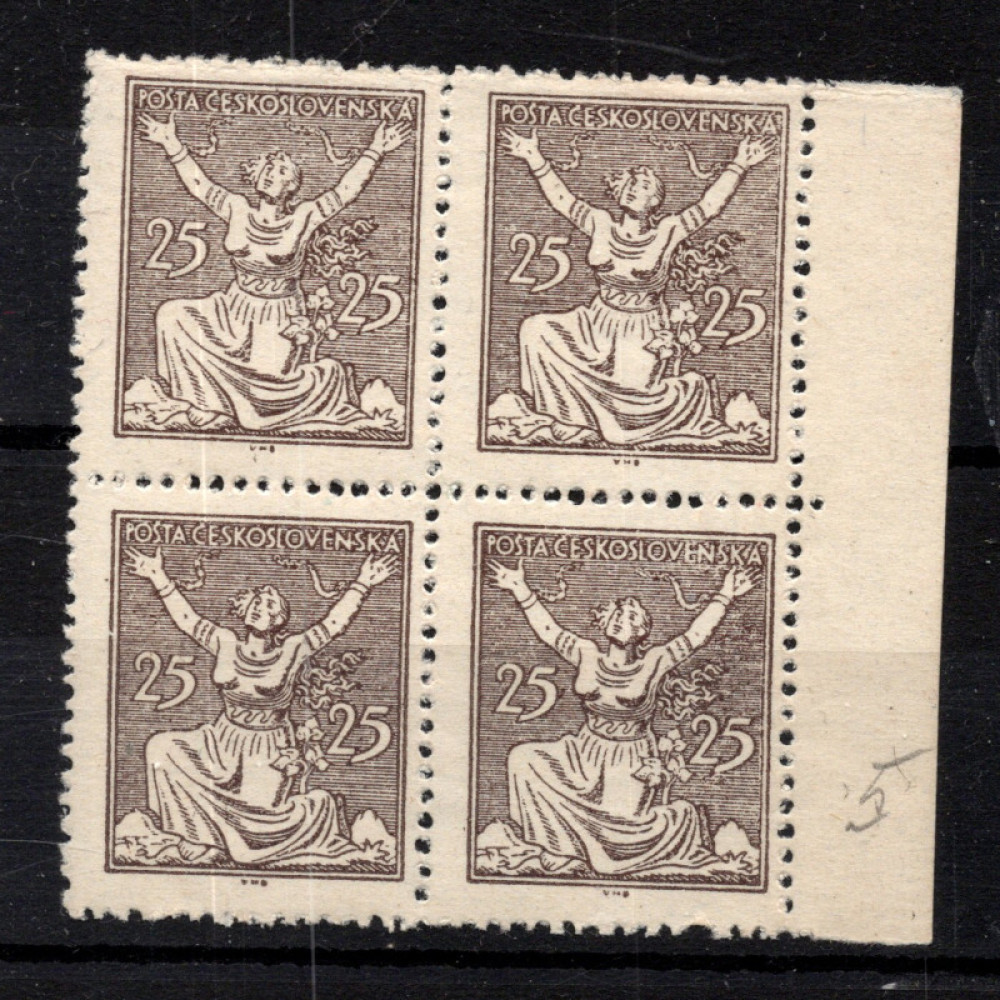 Quadra Tchecoslováquia, Pof.152 (Mi. 171), MH, 25h