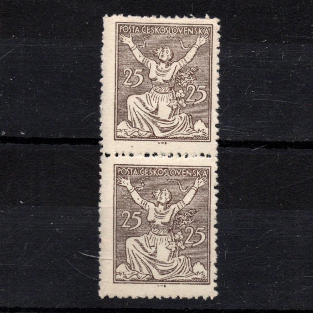 Pareja Checoslovaquia, Pof.152 (Mi. 171), MH, 25h