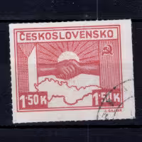 Stamp Czechoslovakia, Pof.353 (Mi. 411), Used #, 1,50 K