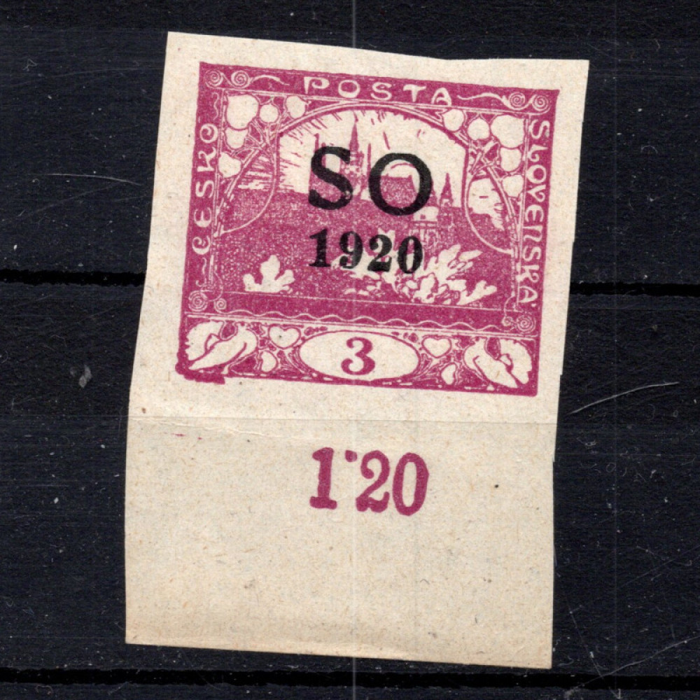 Stamp Czechoslovakia, Pof.SO2 (Mi. 2), MH, 3h