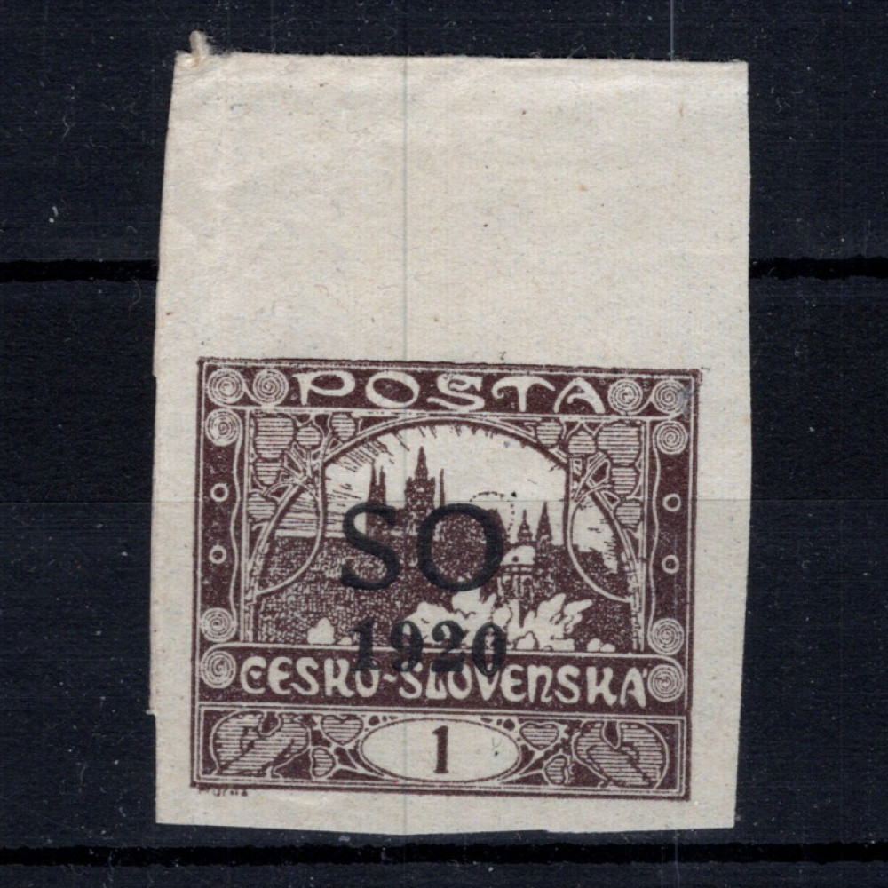 Selo Tchecoslováquia, Pof.SO1 (Mi. 1), MH, 1h