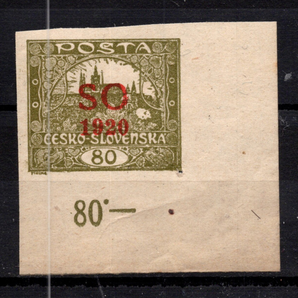 Selo Tchecoslováquia, Pof.SO16 (Mi. 18), MH, 80h