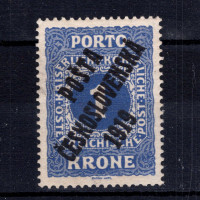 Briefmarke Tschechoslowakie, Pof.80 (Mi. 89)*, 1K