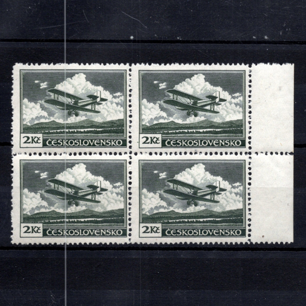 Quadra Tchecoslováquia, Pof.L9 (Mi. 305), MNH, 2 Kč
