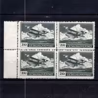 Bloque de cuatro Checoslovaquia, Pof.L9 (Mi. 305), MNH, 2 Kč