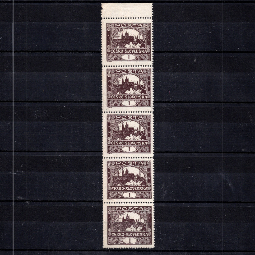 Pliego completo Checoslovaquia, Pof.1C (Mi. 18C), MNH, 1h