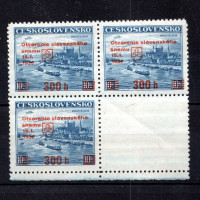 Folha completa Tchecoslováquia, Pof.350 (Mi. 405), MNH, 300h/10 Kč