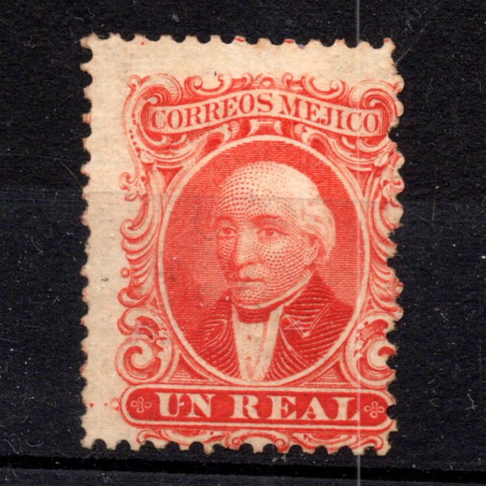 Stamp Mexico, Mi.14II (SG 15a), MH, 1 Mexican