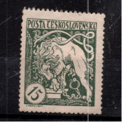Briefmarke Tschechoslowakie, Pof.27A (Mi. 34Aa)*, 15h