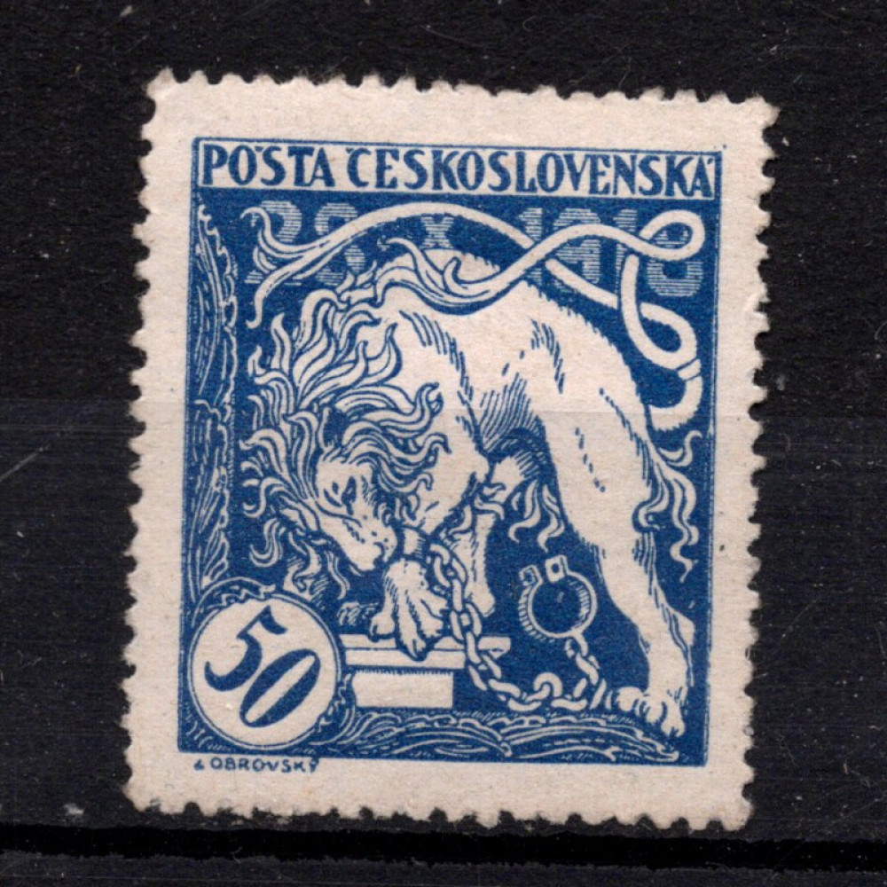 Briefmarke Tschechoslowakie, Pof.29A (Mi. 36A)*, 50h