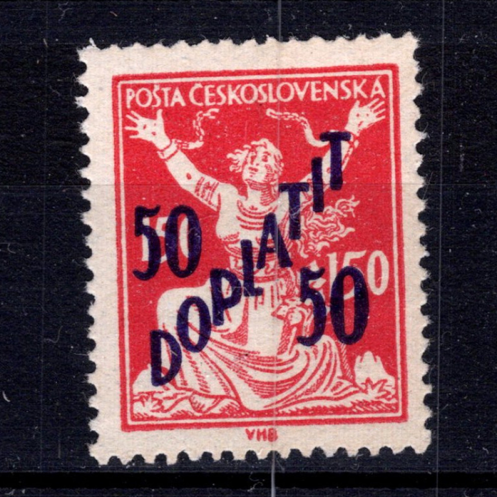 Briefmarke Tschechoslowakie, Pof.DL50 (Mi. 49)*, 50/150h
