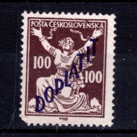 Sello Checoslovaquia, Pof.DL53 (Mi. 52), (*), 100h