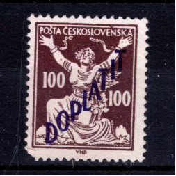 Sello Checoslovaquia, Pof.DL53 (Mi. 52), (*), 100h