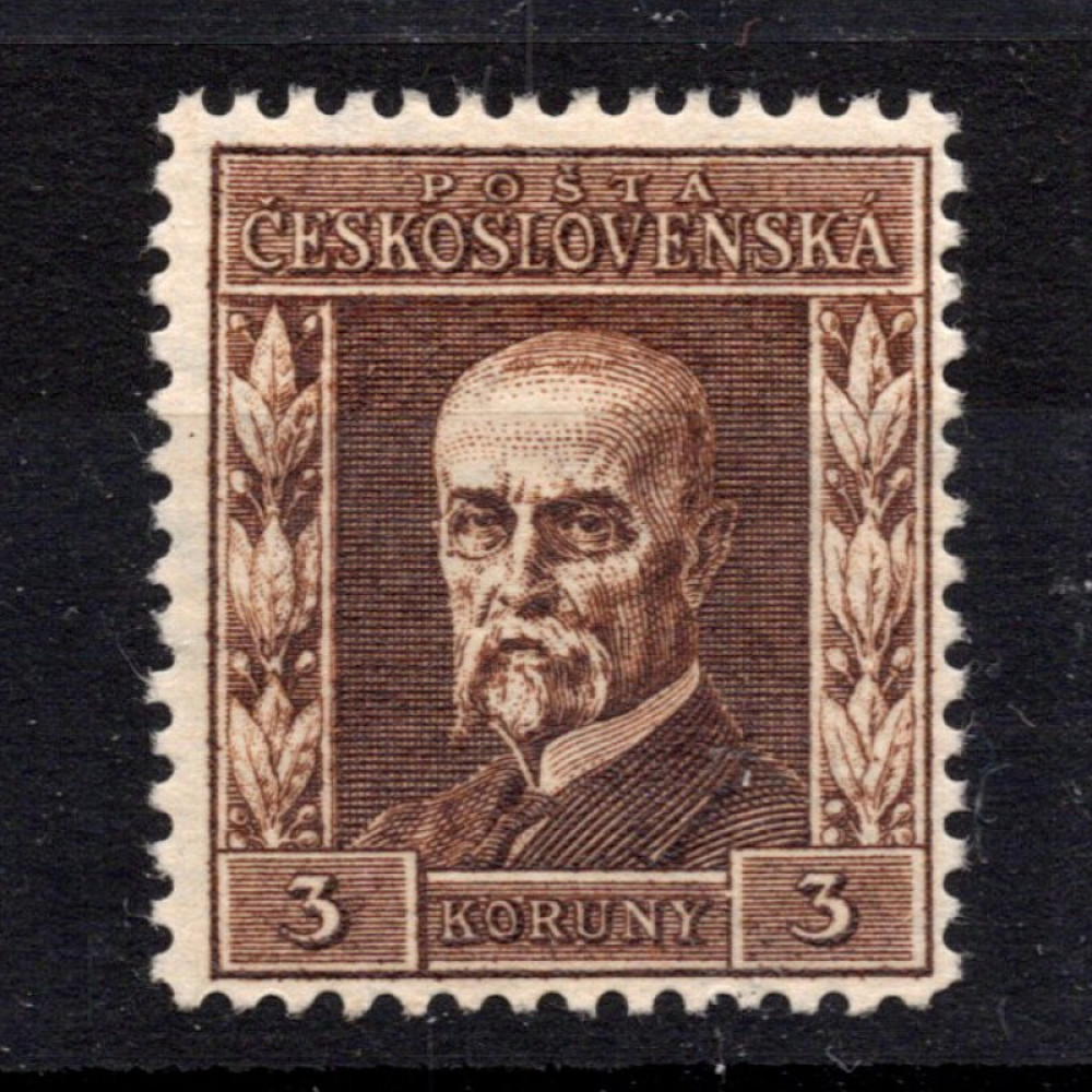 Známka ČSR, Pof.196*, II. typ, 3 Kč