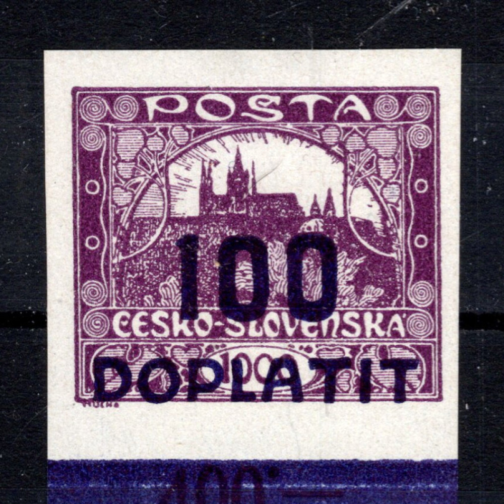 Stamp Czechoslovakia, Pof.DL27 (Mi. 40), MH, 100/1000h