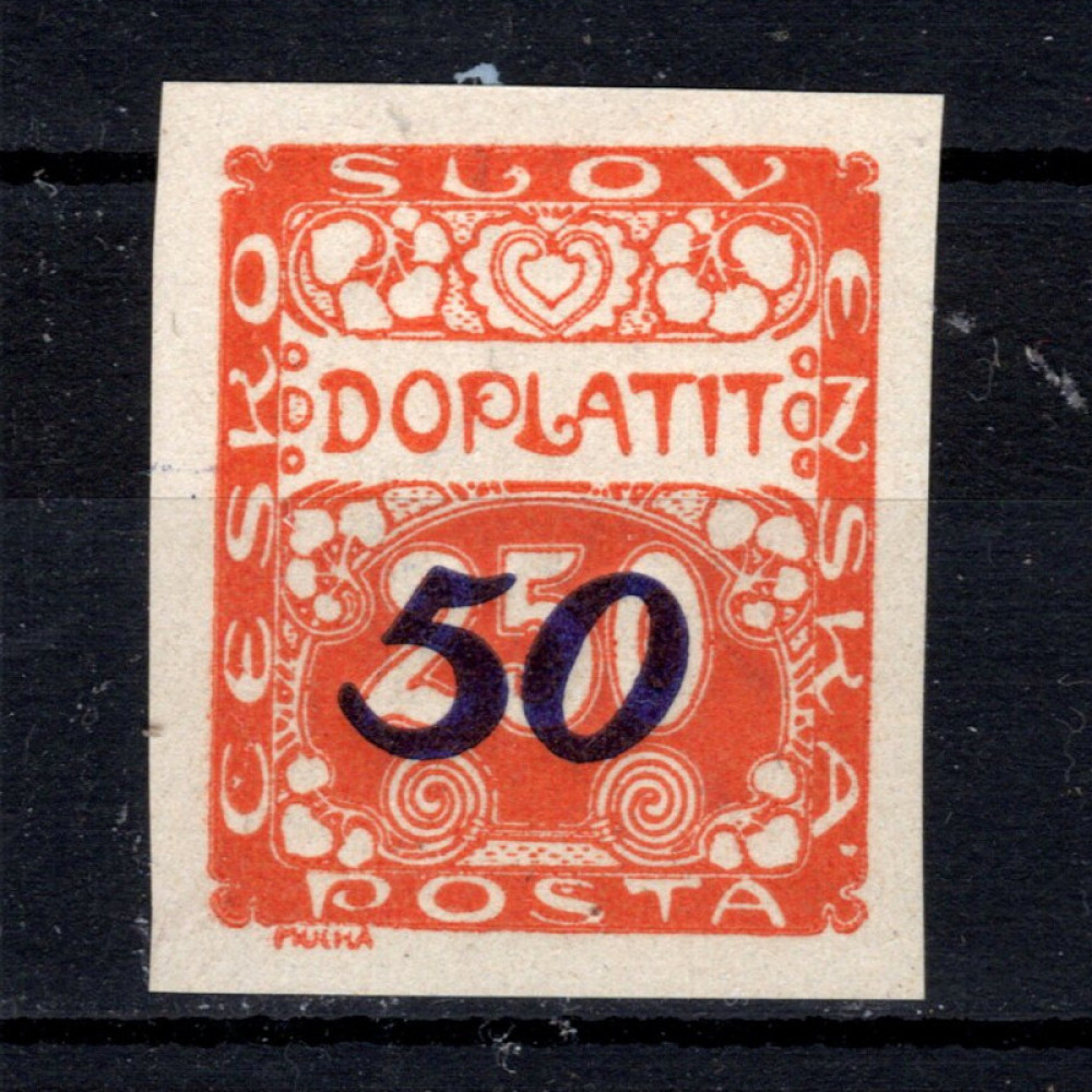 Stamp Czechoslovakia, Pof.DL35 (Mi. 29), MH, 50/250h